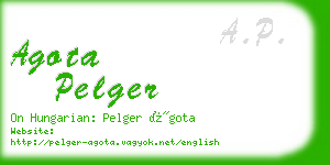 agota pelger business card